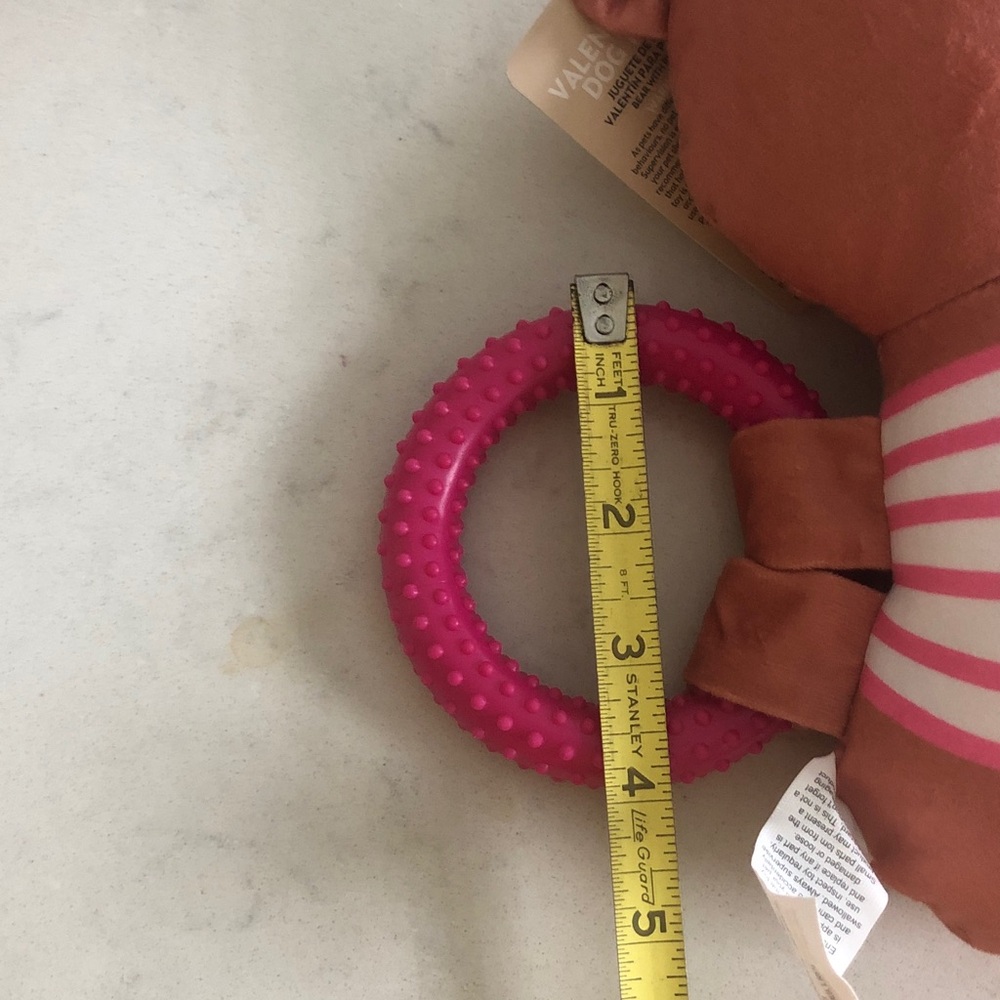 Heart to tail Valentines Dog toy with Chew Ring - Picture 5 of 5
